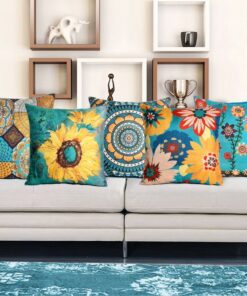 HOME9INE JUTE DIGITAL PRINTED CUSHION COVERS