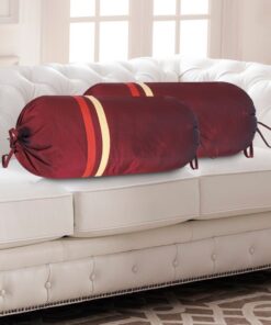 HOME9INE Striped Bolster Covers Yellow and Orange 30x15 Inch - (Pack of 2)